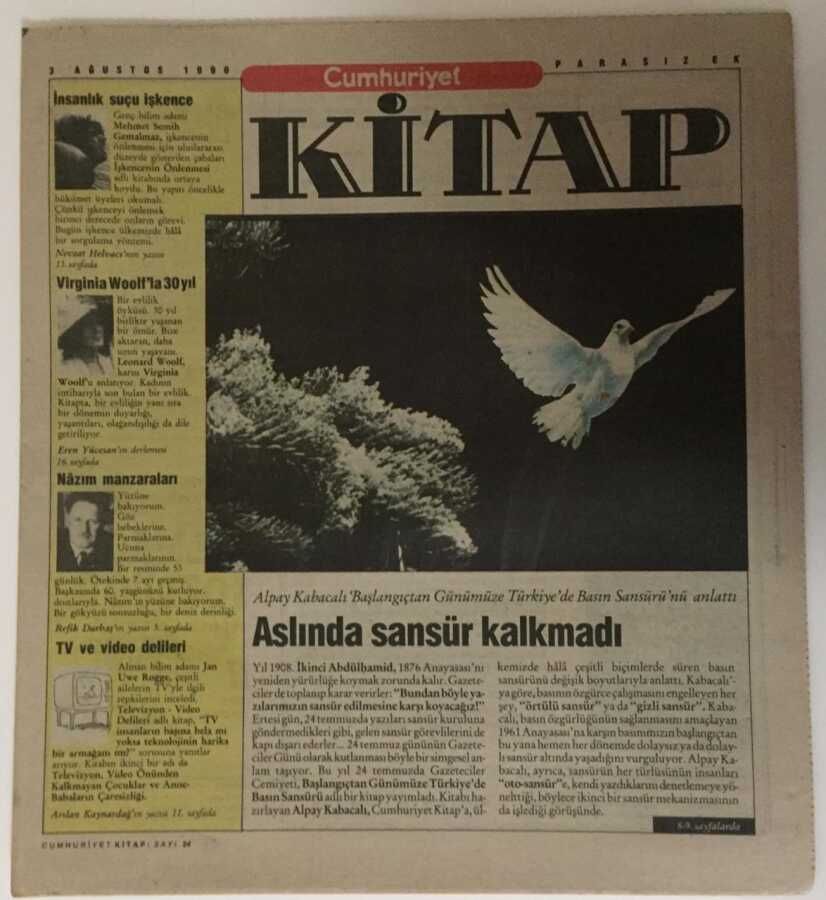 Cumhuriyet Gazetesi Kitap Eki A Ustos Alpay Kabacal