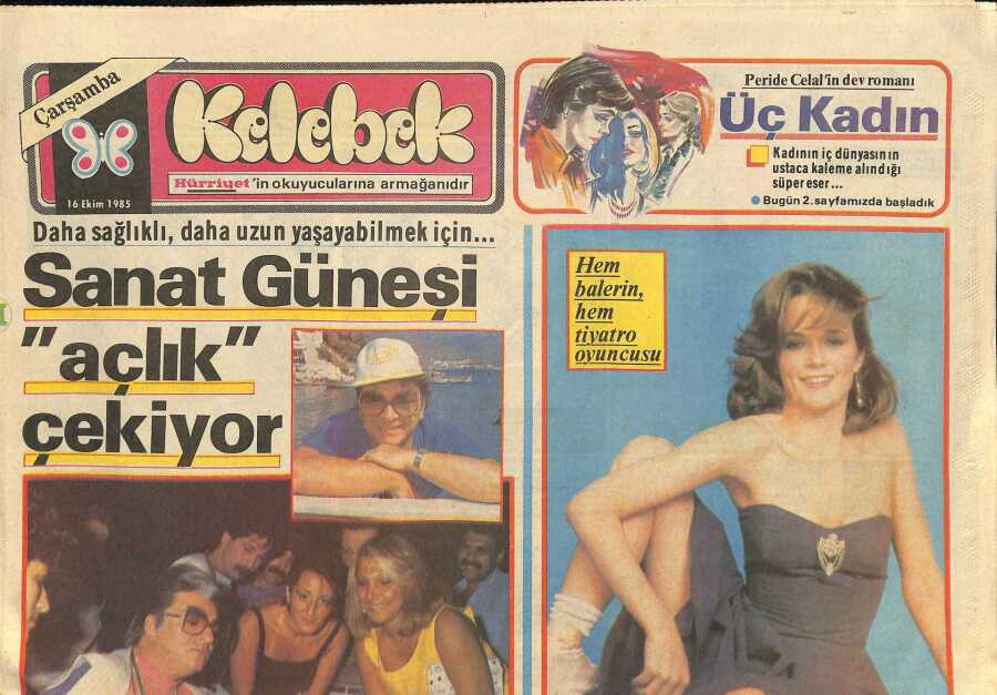 Hürriyet Gazetesi Kelebek Eki 16 Ekim 1985 Sanat Güneşi Zeki Müren