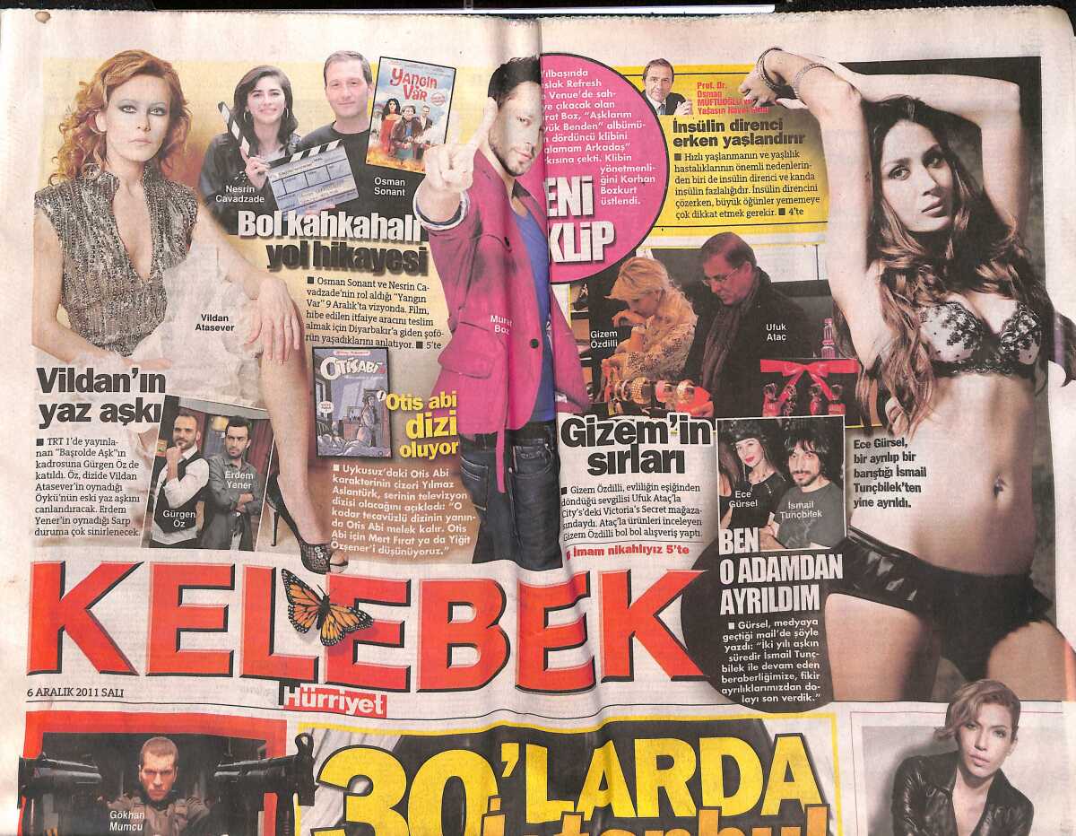 Hürriyet Gazetesi Kelebek Eki 6 Aralık 2011 1930 larda Gece Hayatı