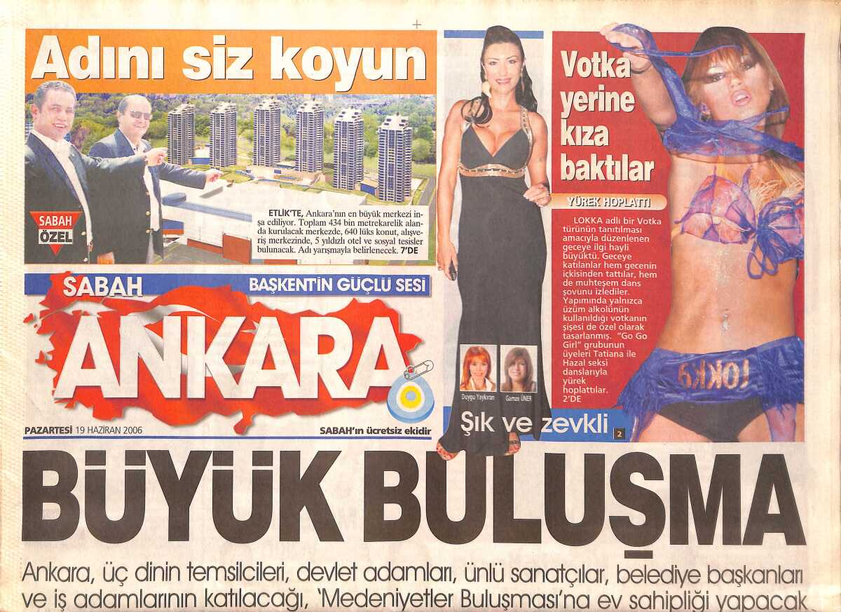 Sabah Gazetesi Ankara Eki 19 Haziran 2006 Tarkan 1 Temmuz Da Konser