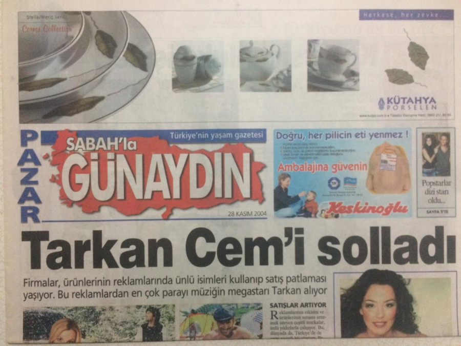 Sabah Gazetesi G Nayd N Eki Kas M Tarkan Cem Y Lmaz Sollad