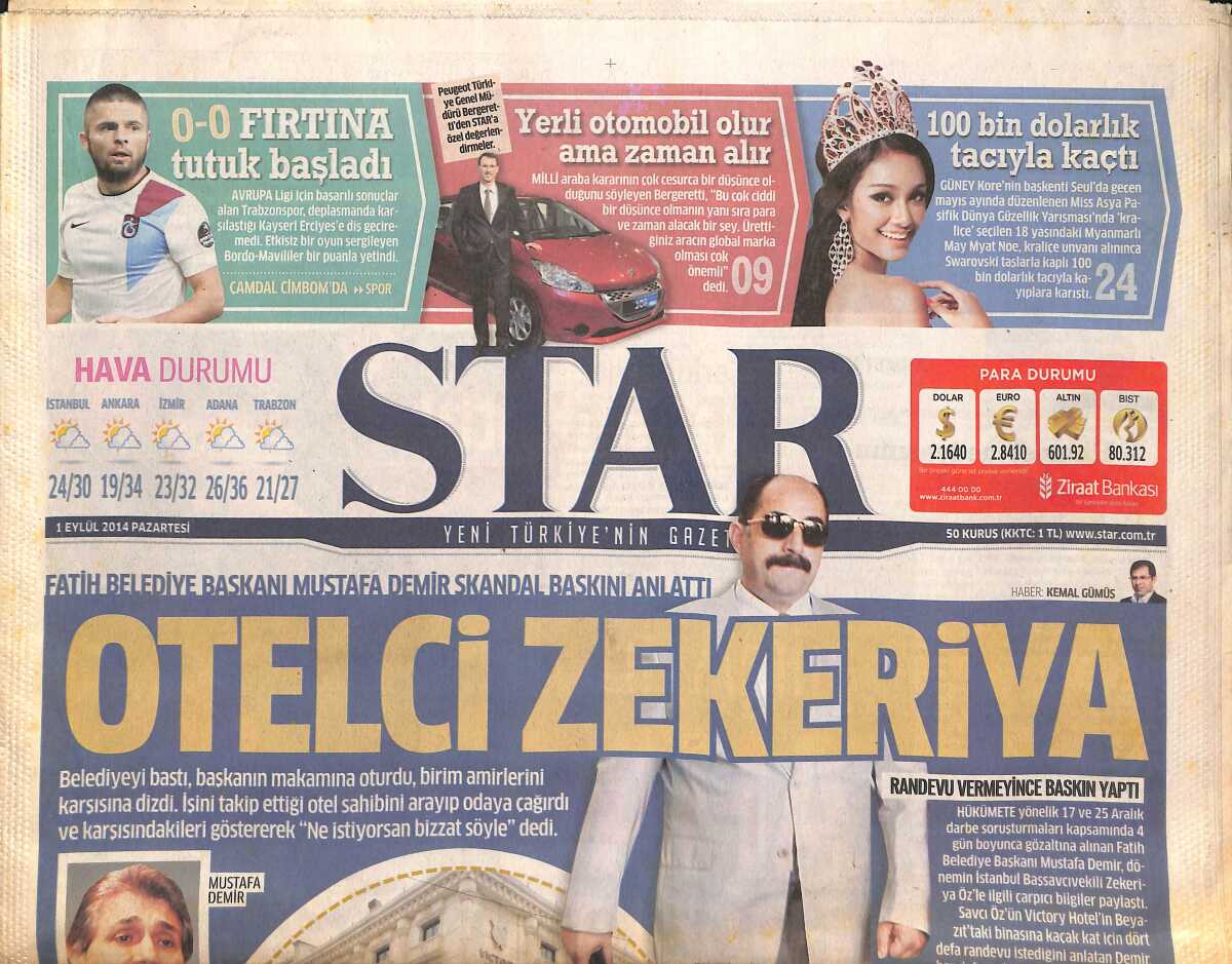 Star Gazetesi Eyl L Fatih Belediye Ba Kan Mustafa Demir