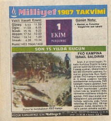 1 Ekim 1987 Resimli Takvim Yaprağı - Doğum Günü Hediyesi EFM(N)10499 - 4