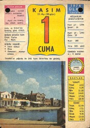 1 Kasım 1974 Takvim Yaprağı - Doğum Günü Hediyesi EFM(N)10674 - 1