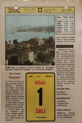 1 Nisan 1980 Takvim Yaprağı - Doğum Günü Hediyesi EFM(N)8385 - 2