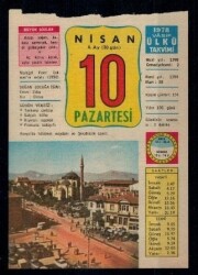 10 Nisan 1978 Vasıf Ülkü Takvimi Yaprağı EFM614 - 1