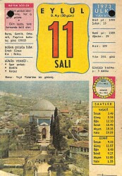 11 Eylül 1973 Takvim Yaprağı - Doğum Günü Hediyesi EFM(N)10142 - 4