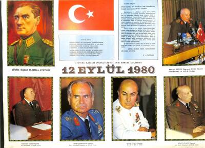 12 Eylül 1980 Kenan Evren, Nejat Tümer Kartpostal (Büyük Boy) - 1