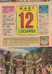 12 Mart 1980 Takvim Yaprağı EFM(N)6137 - 3