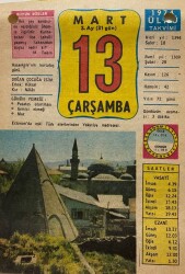 13 Mart 1974 Takvim Yaprağı - Doğum Günü Hediyesi EFM(N)8048 - 2