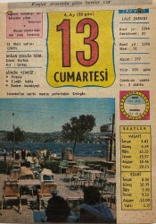 13 Nisan 1974 Takvim Yaprağı - Doğum Günü Hediyesi EFM(N)8200 - 2