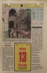 13 Nisan 1980 Takvim Yaprağı - Doğum Günü Hediyesi EFM(N)8397 - 1