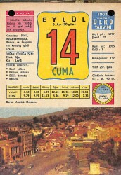 14 Eylül 1979 Takvim Yaprağı - Doğum Günü Hediyesi EFM(N)10171 - 4