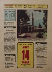 14 Mart 1982 Takvim Yaprağı - Doğum Günü Hediyesi EFM(N)7897 - 2