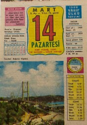 14 Mart 1988 Takvim Yaprağı - Doğum Günü Hediyesi EFM(N)7988 - 2