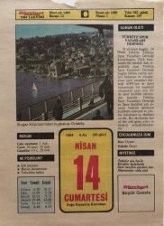 14 Nisan 1984 Takvim Yaprağı - Doğum Günü Hediyesi EFM(N)8376 - 2