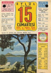 15 Eylül 1973 Takvim Yaprağı - Doğum Günü Hediyesi EFM(N)10146 - 4