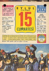 15 Eylül 1979 Takvim Yaprağı - Doğum Günü Hediyesi EFM(N)10172 - 4