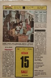 15 Nisan 1980 Takvim Yaprağı - Doğum Günü Hediyesi EFM(N)8399 - 2