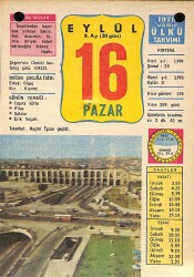 16 Eylül 1979 Takvim Yaprağı - Doğum Günü Hediyesi EFM(N)10173 - 2