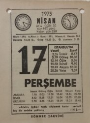 17 Nisan 1975 Takvim Yaprağı - Doğum Günü Hediyesi EFM(N)8144 - 1