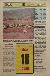 18 Nisan 1980 Takvim Yaprağı - Doğum Günü Hediyesi EFM(N)8402 - 2