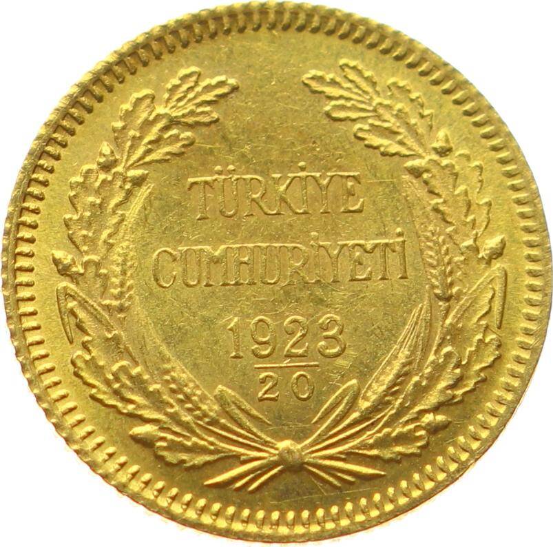 1923/20 - 1943 İnönü 50 Kuruş Kulpsuz ÇİL TCA256 #485 - 2