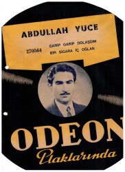 1940lar Odeon Plaklarında Abdullah Yüce Reklam Broşür EFM(N)1002 - 7