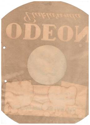 1940lar Odeon Plaklarında Müzeyyen Senar Işıl Reklam Broşür EFM1001 - 2