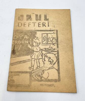 1960lar Düz Çizgili Okul Defteri AOB3384 - 1