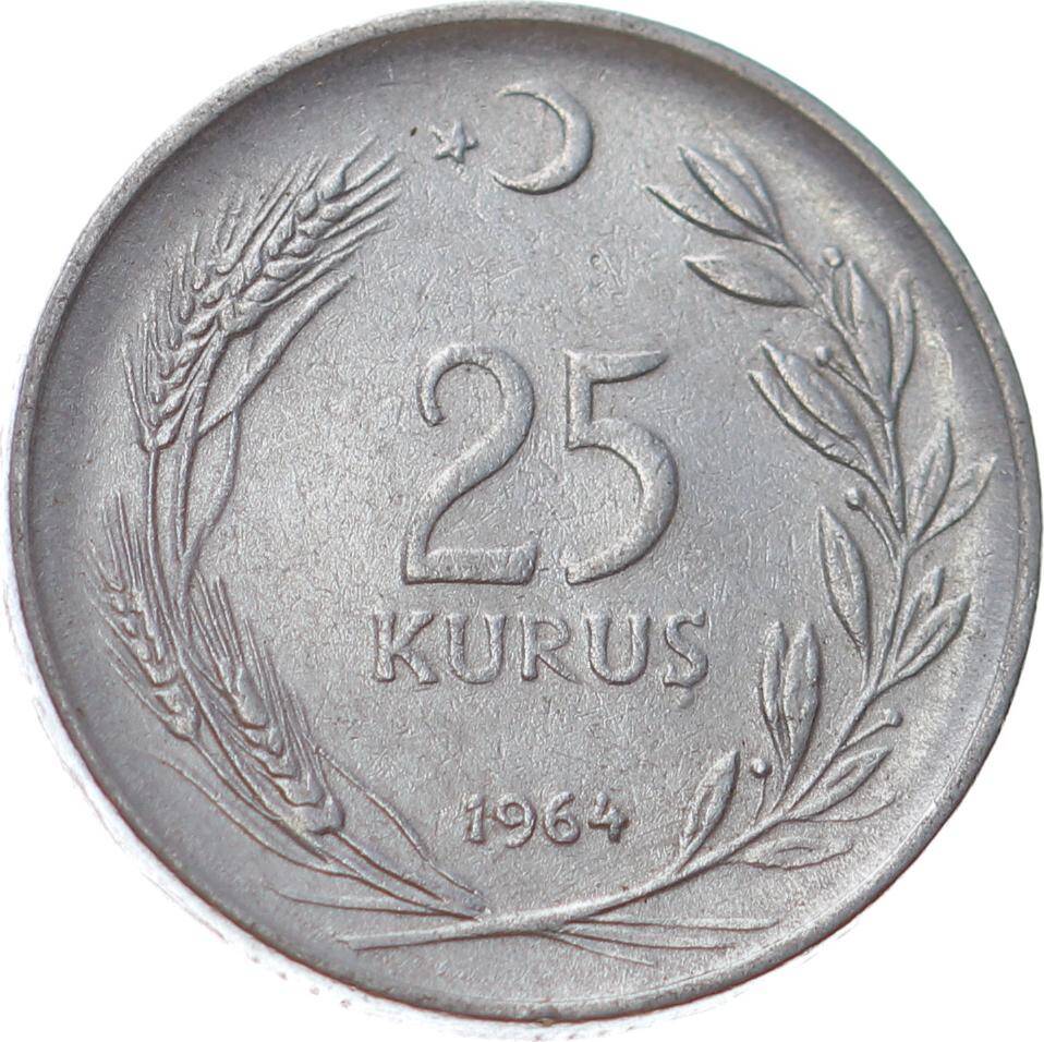 1964 Yılı 25 Kuruş Çil TCM3075 - 1