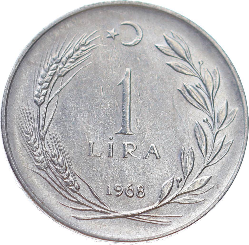 1968 Yılı 1 Lira Çil TCM3092 - 1