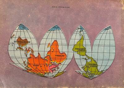 1970 - 1980ler Uzay Desenli Harita Metod Çizgisiz Defter NDR83812 - 2