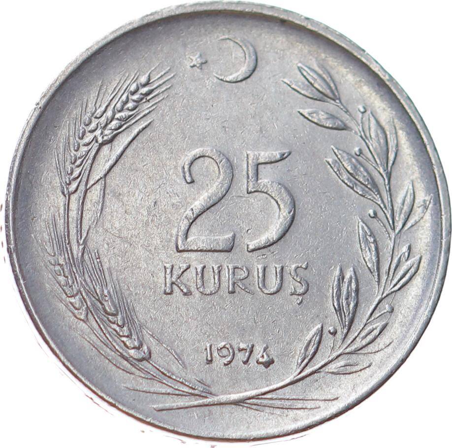 1974 Yılı 25 Kuruş Çil TCM3081 - 1