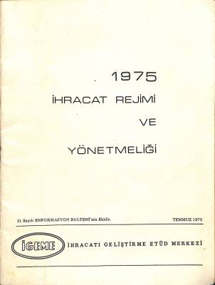 1975 İhracat Rejimi Ve Yönetmeliği NDR84270 - 1