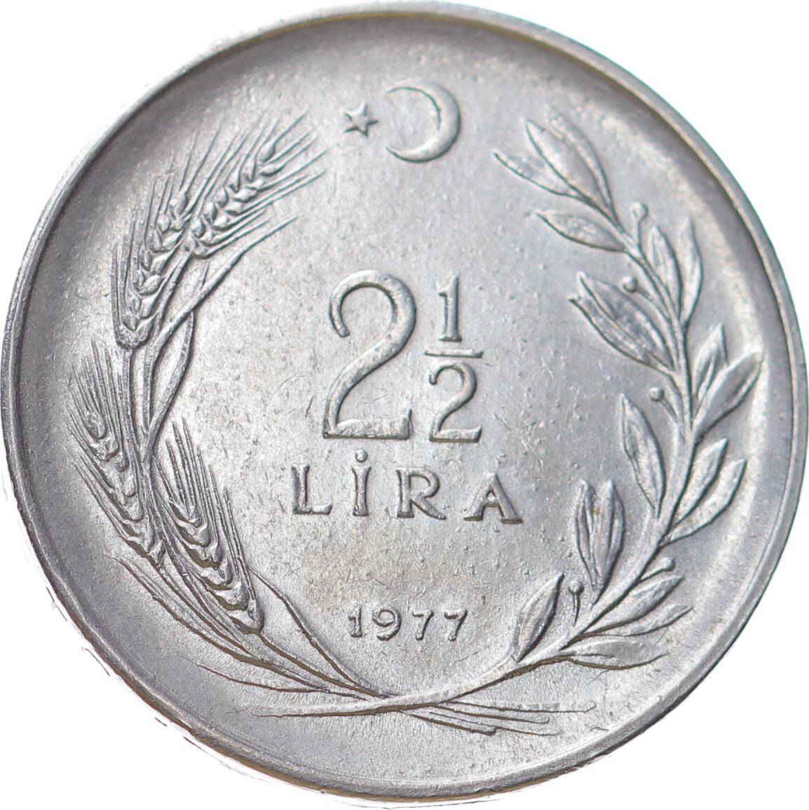 1977 Yılı 2½ Lira Çil TCM3094 - 1