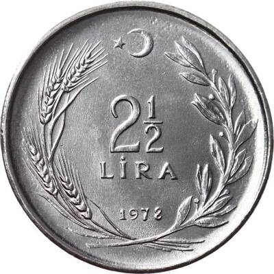 1978 yılı 2½ Lira ÇİL (Ters) TCM2441 - 1