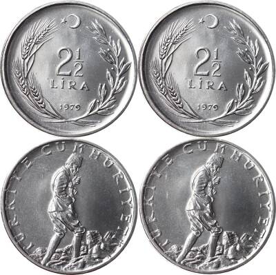 1979 - 2½ Lira (Ters - Düz) Takım ÇİL TCM2467 - 1