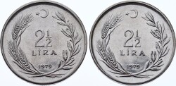 1979 Yılı 2½ Lira (Ters-Düz) Takım ÇİL TCM1161 - 1