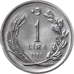 1980 Yılı 1 Lira ÇİL (Düz) TCM2424 - 1