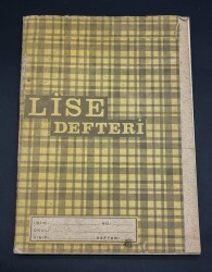 1980ler Sarı Renk Çizgili Lise Defteri AOB3024 - 1