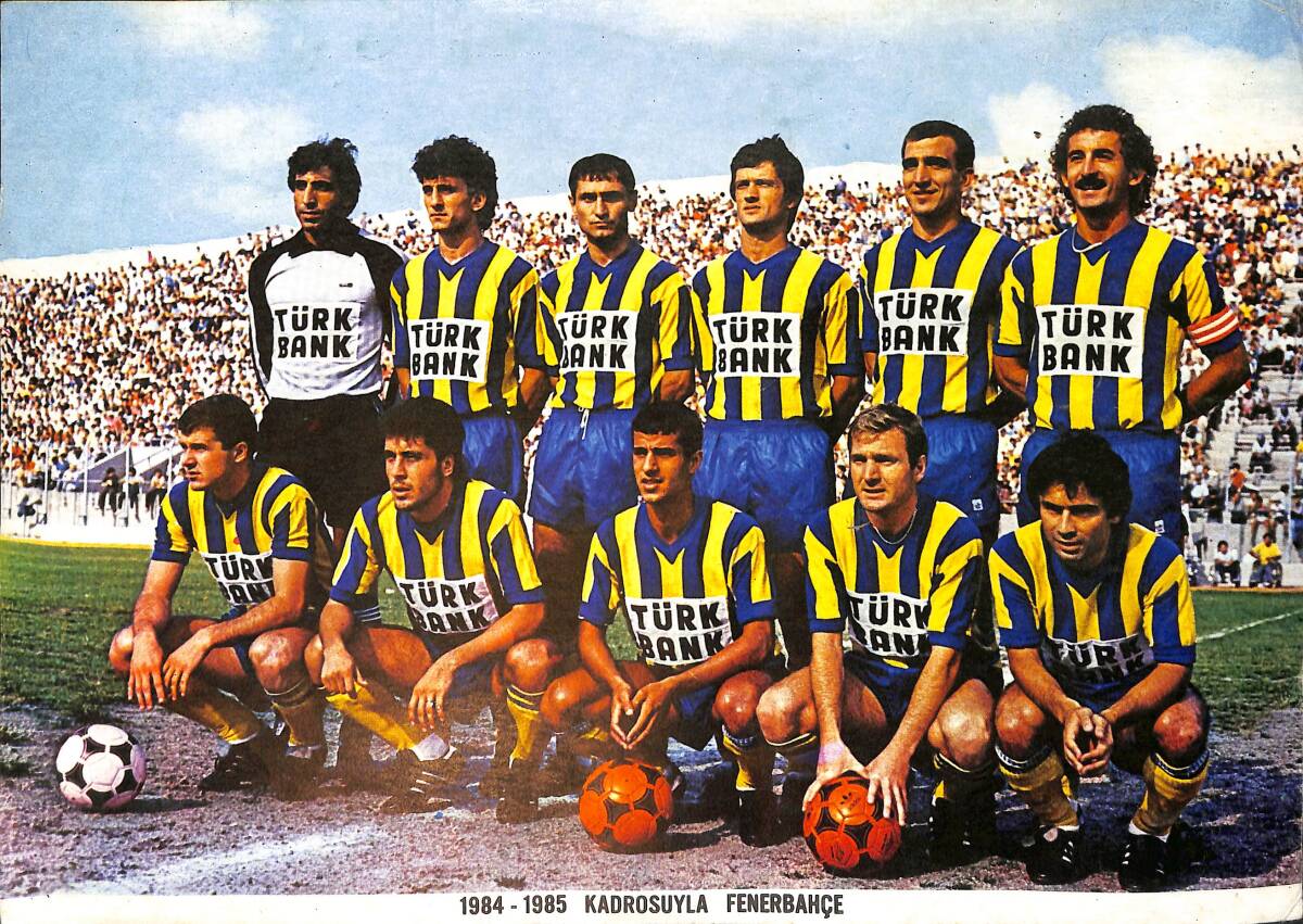 1984-1985 Fenerbahçe Kadrosu Kartpostal (Büyük Boy) KRT23888 - 1