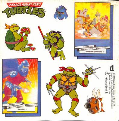 1990 Teenage Mutant Hero Turtles Ninja Kaplumbağalar Sticker - ÇOK NADİR KRT17990 - 1