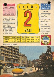 2 Eylül 1975 Takvim Yaprağı - Doğum Günü Hediyesi EFM(N)10399 - 4