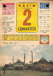 2 Kasım 1974 Takvim Yaprağı - Doğum Günü Hediyesi EFM(N)10675 - 4