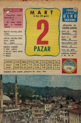 2 Mart 1980 Takvim Yaprağı - Doğum Günü Hediyesi EFM(N)8006 - 2