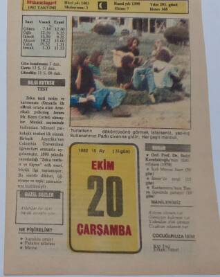 20 Ekim 1982 Takvim Yaprağı - Doğum Günü Hediyesi EFM(N)6995 - 1