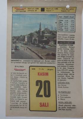 20 Kasım 1979 Takvim Yaprağı - Doğum Günü Hediyesi EFM(N)7401 - 1