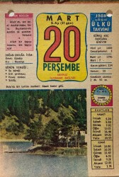 20 Mart 1980 Takvim Yaprağı - Doğum Günü Hediyesi EFM(N)8024 - 2