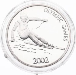 2001 - 2002 Olimpiyatları Kayak *Olimpiyat Oyunları Serisi No.5* Gümüş Hatıra Para (Sertifikalı) TCH1368 - 1